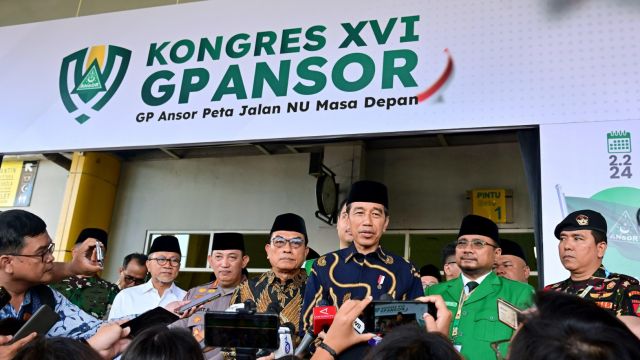 Jokowi Meresmikan Pembukaan Kongres XVI GP Ansor di Jakarta