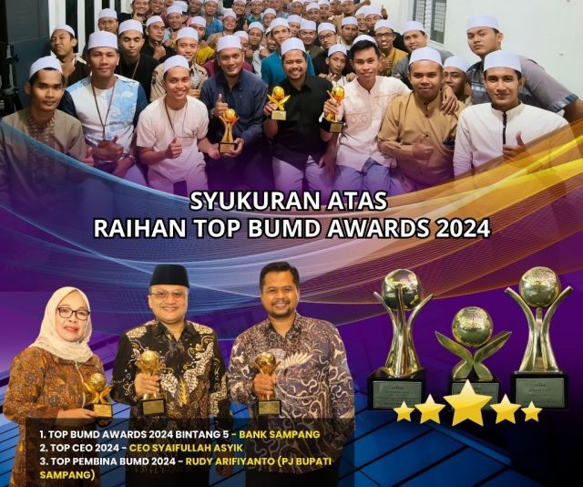 Wooo....?Bank Sampang Menerima Penghargaan TOP BUMD Award 2024